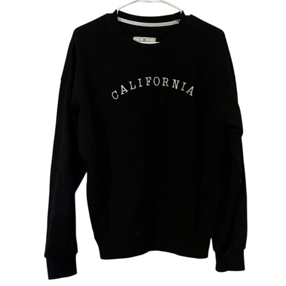 Reflex Black Crewneck Sweater with California Print Size Medium - Picture 1 of 2